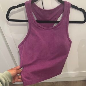 Women’s Purple Ribbed Tank Top